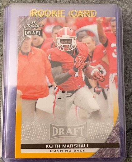 2016 Leaf NFL Draft #50 Keith Marshall — front