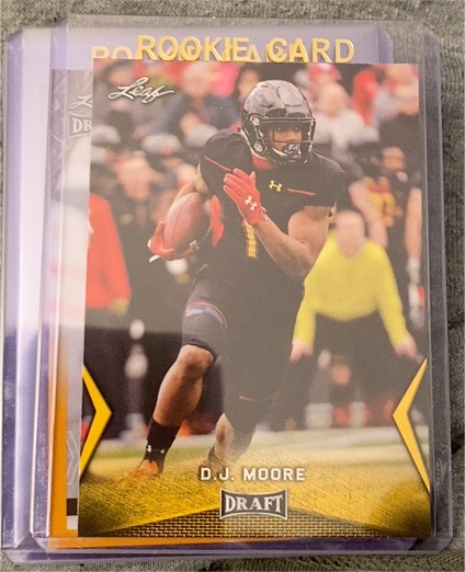 2018 Leaf Draft #14 D.J. Moore — front