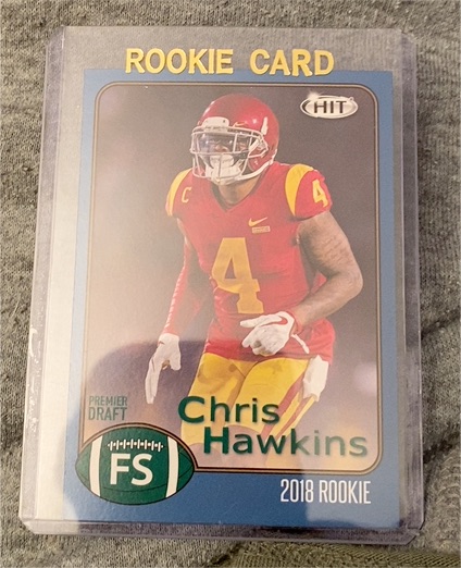 2018 Sage Hit Premier Draft #FS Chris Hawkins Rookie — front