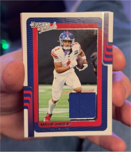2025 Donruss Threads Patch #DTH-MNS Malik Nabers — front