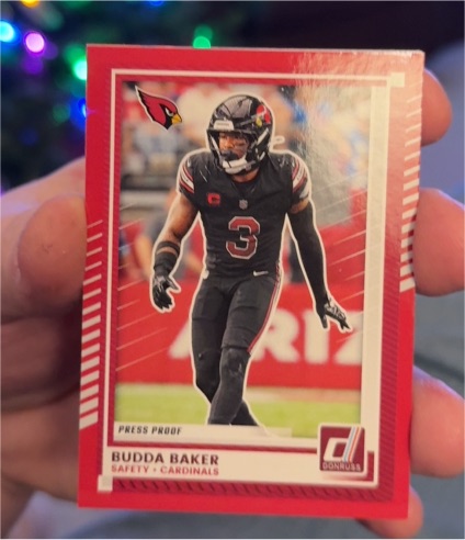 2025 Panini Donruss #23 Budda Baker Press Proof Red — front