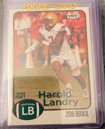2018 Sage Hit Premier Draft #77 Harold Landry — front
