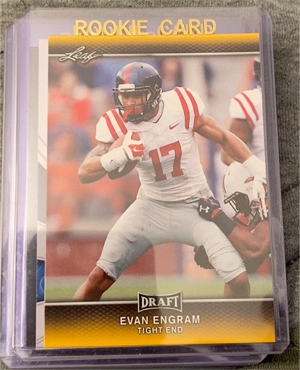2017 Leaf Draft #29 Evan Engram Rookie RC Giants — front