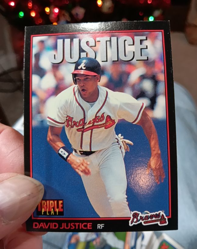 1993 Donruss Triple Play #249 David Justice — front