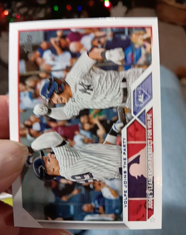 2023 Topps Update #US269 Volpe Joins the Party (Anthony Volpe / Aaron Judge) — front