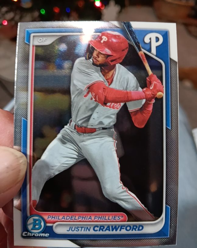 2024 Bowman Chrome #BCP-17 Justin Crawford — front