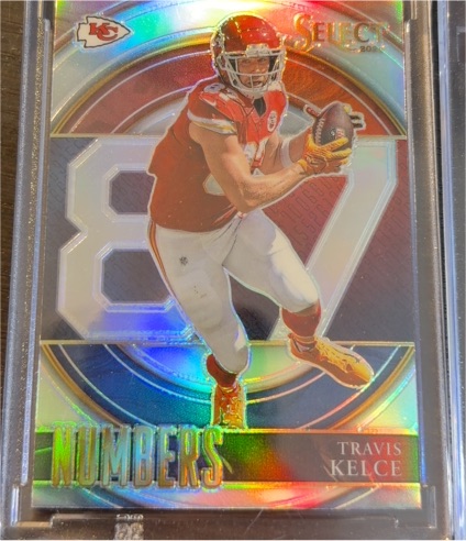 2021 Panini Select #SN-22 Travis Kelce Select Numbers — front