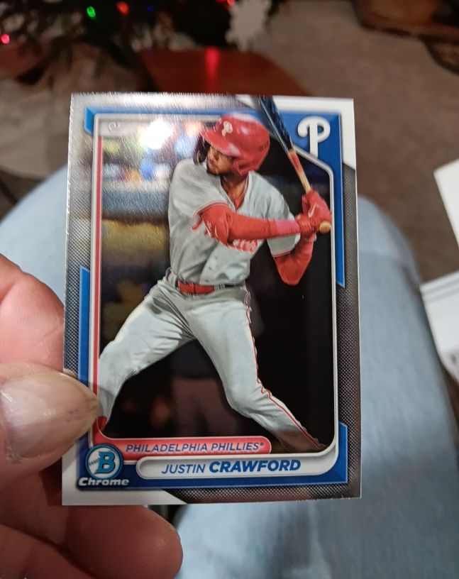 2024 Bowman Chrome #BCP-17 Justin Crawford — front