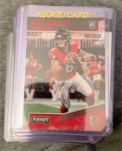 2018 Panini Playoff Red Zone Kurt Benkert Rookie Card — front