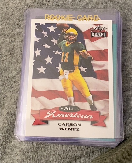 2016 Leaf Draft All American #AA-02 Carson Wentz — front