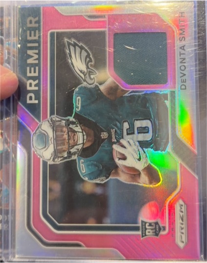 2021 Panini Prizm Premier Jerseys #PJ-5 Devonta Smith — front