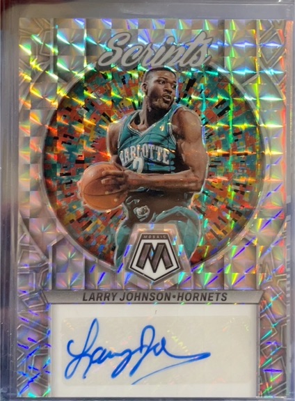 2022-23 Panini Mosaic Scripts #MS-LJO Larry Johnson — front