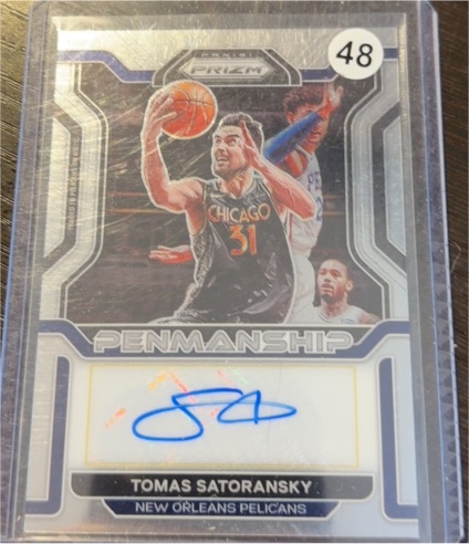 2021-22 Panini Prizm Penmanship #PM-TSK Tomas Satoransky — front
