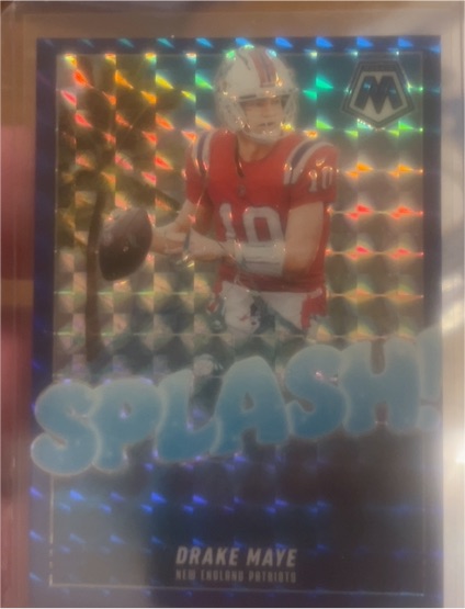 2025 Panini Mosaic #unknown Drake Maye Splash! — front