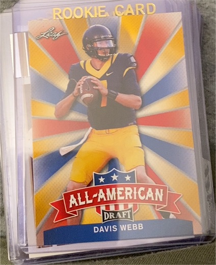 2017 Leaf Draft All American Gold #AA-08 Davis Webb — front