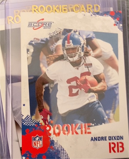2010 Score Rookie Scorecard Andre Dixon — front