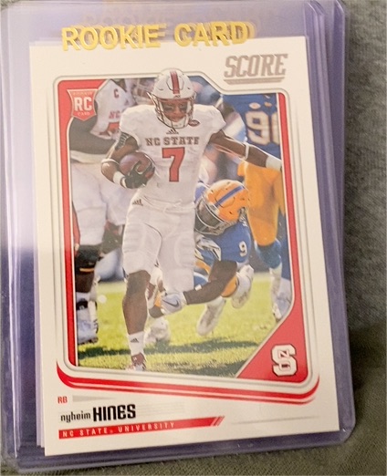 2018 Panini Score #404 Nyheim Hines Rookie Card — front