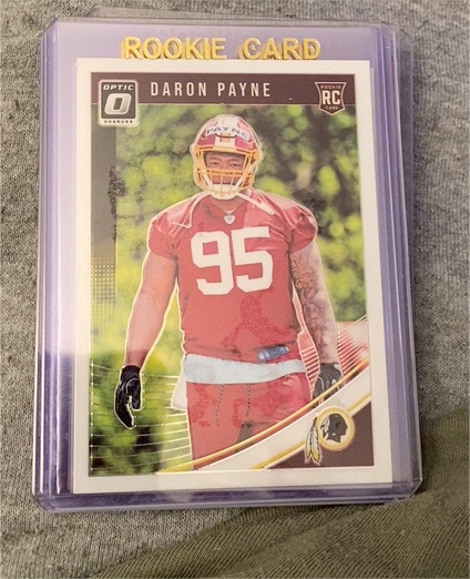 2018 Donruss Optic #105 Daron Payne Washington Redskins Rookie Card — front