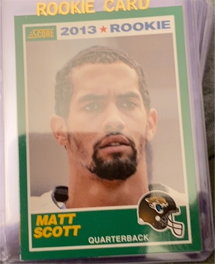 2013 Score #406 Matt Scott Rookie Jacksonville Jaguars — front