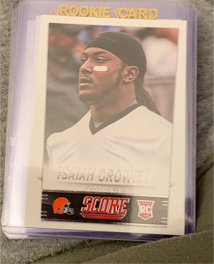 2014 Score #413 Isaiah Crowell Rookie Card — front