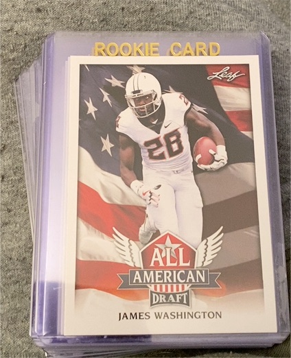 2018 Leaf Draft #AA-06 James Washington — front