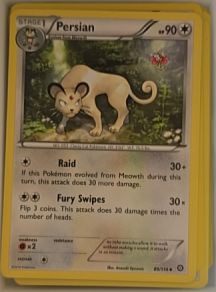 2016 Pokémon XY Steam Siege #89 Persian — front