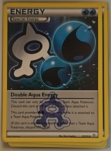 2015 Pokemon Double Crisis #33 Double Aqua Energy — front