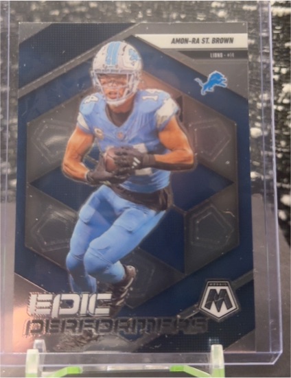 2025 Panini Mosaic #5 Amon-Ra St. Brown Epic Performers — front