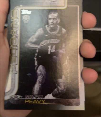 2025-26 Topps #241 Micah Peavy Rookie Blackout Parallel — front