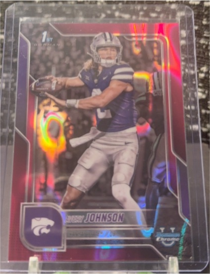 2025 Bowman University Chrome #42 Avery Johnson — front