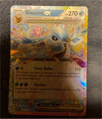 2022 Pokémon SV08: Prismatic Evolutions #026 Glaceon EX — front