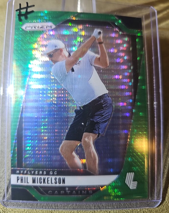 2024 Panini Prizm Captains Phil Mickelson Green Disco — front