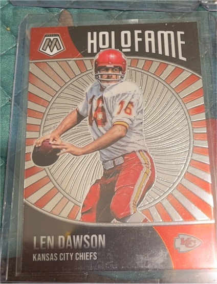 2021 Panini Mosaic Holofame #9 Len Dawson — front