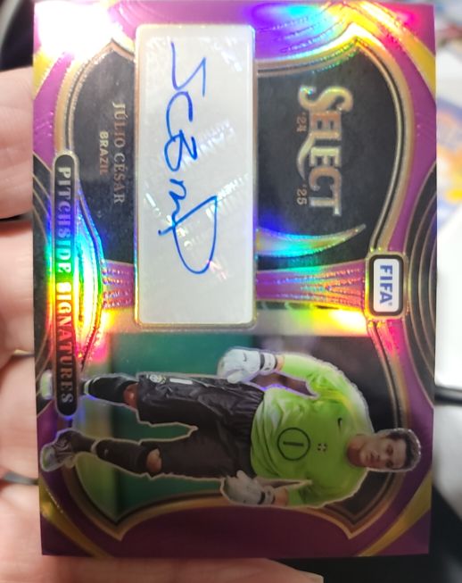 2024-25 Panini Select FIFA Pitchside Signatures #PS-JC Julio Cesar Auto — front