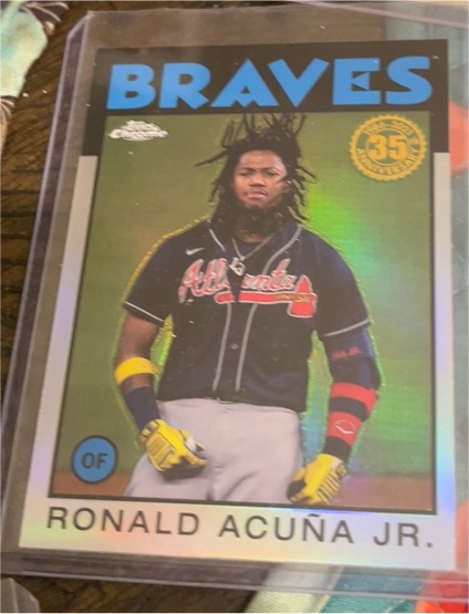 2021 Topps Chrome 1986 Throwback #86BC-3 Ronald Acuna Jr. — front