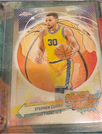 2023-24 Topps Chrome Coast to Coast #CC-11 Stephen Curry — front