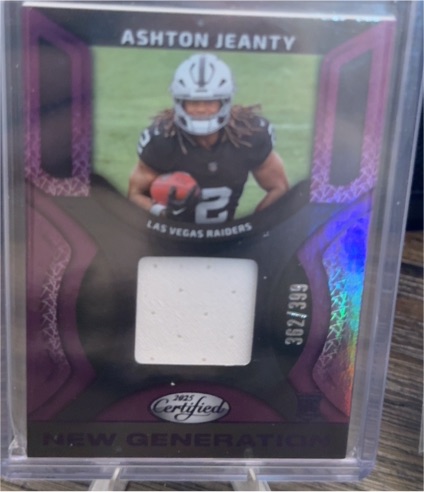 2025 Panini Certified #NGJ-AJ Ashton Jeanty New Generation Patch — front