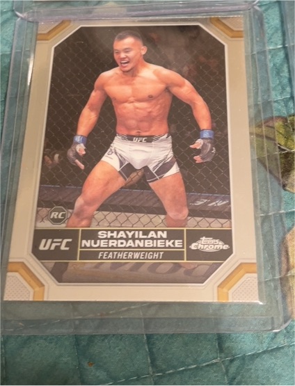 2024 Topps Chrome UFC #182 Shayilan Nuerdanbieke — front