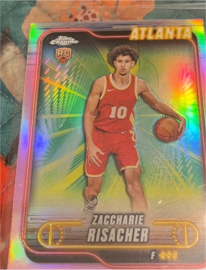 2024-25 Topps Chrome #169 Zaccharie Risacher — front