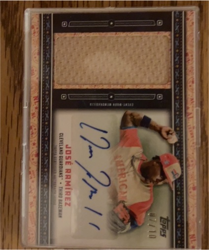 2024 Topps Update Series All-Star Auto Jumbo Patch #ASAJP-JR José Ramírez — front