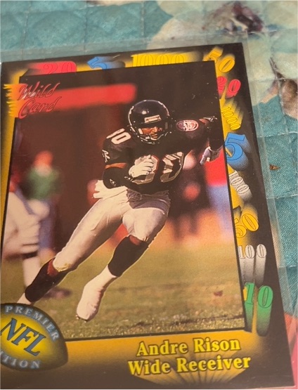1991 Wild Card #10 Andre Rison — front