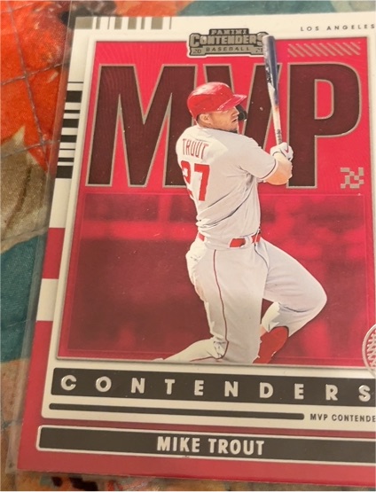 2021 Panini Contenders MVP Contenders #MVP-MT Mike Trout — front