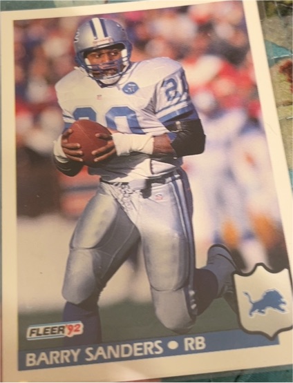 1992 Fleer #123 Barry Sanders — front