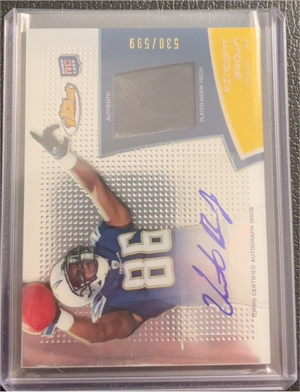 2011 Topps Finest Rookie Patch Autographs #RAPVB Vincent Brown — front