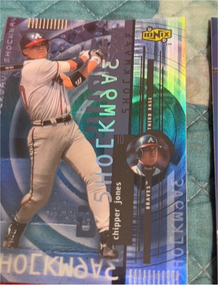 2000 Upper Deck Ionix Shockwave #S9 Chipper Jones — front