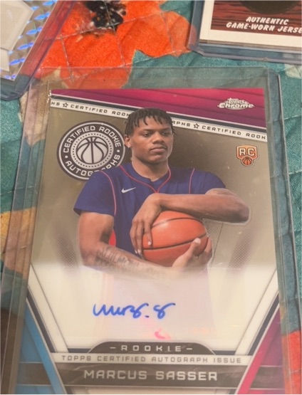 2023-24 Topps Chrome #CRA-MS Marcus Sasser Certified Rookie Autograph — front