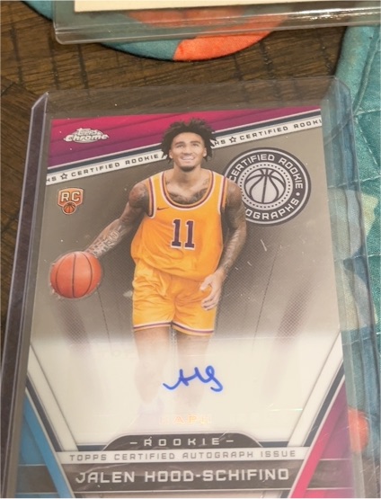 2023-24 Topps Chrome #CRA-JHS Jalen Hood-Schifino Certified Rookie Autographs — front
