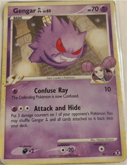 2009 Pokémon Rising Rivals #40 Gengar GL — front