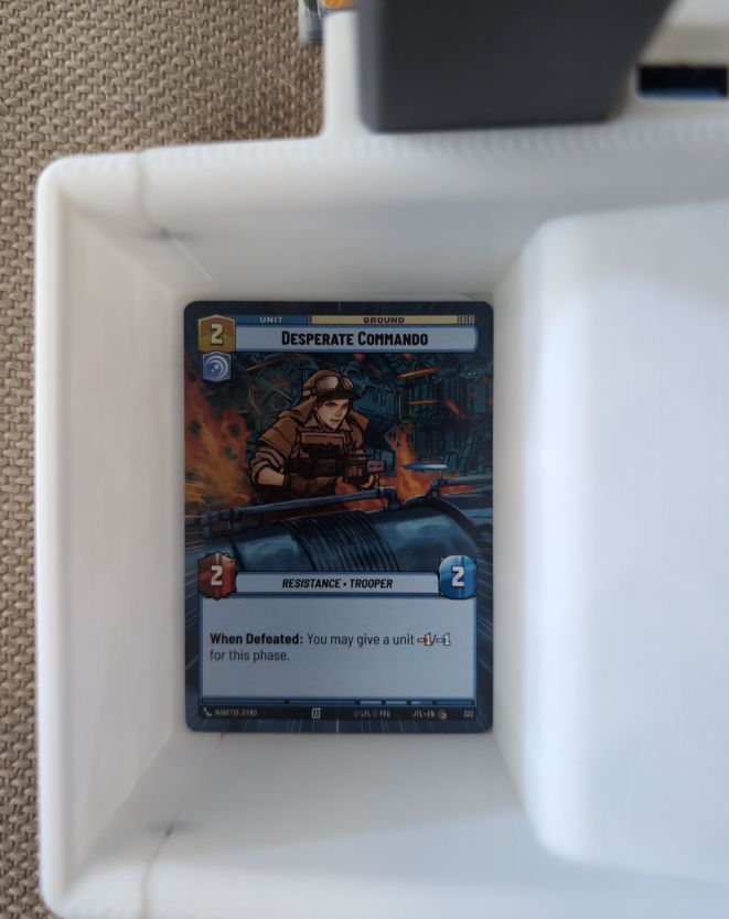 Star Wars Unlimited JTL #322 Desperate Commando — front