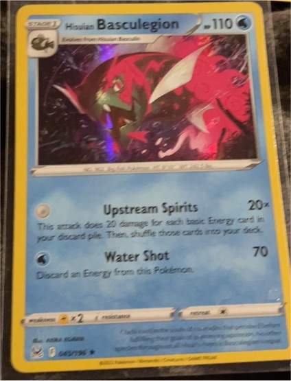 2022 Pokemon Lost Origin #045 Hisuian Basculegion — front